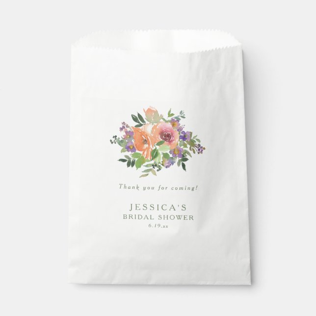 Minimalistisches Orangefarbenes Brautparty Geschenktütchen (Vorderseite)