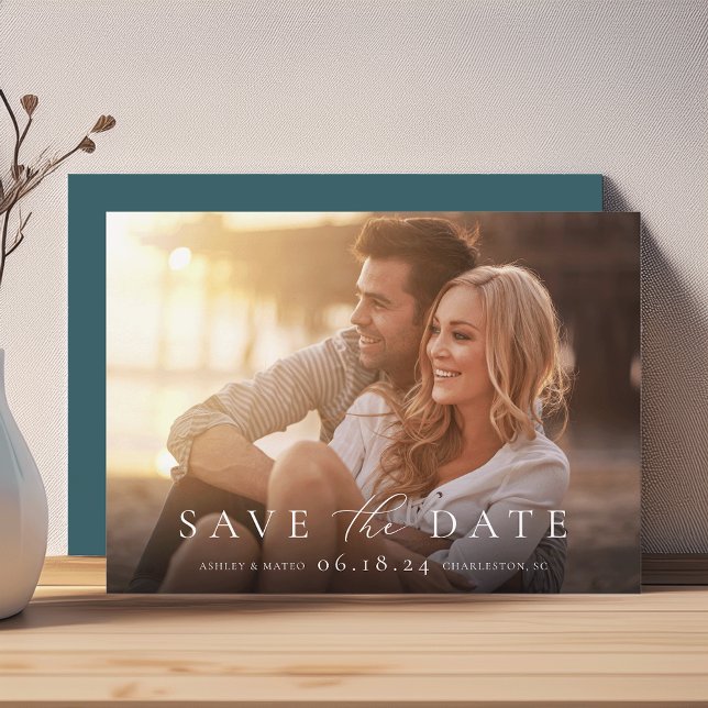 Minimalistisches Overlay | Horizontales Foto Save The Date (Von Creator hochgeladen)