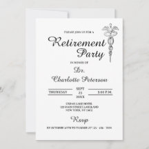 Minimalistisches Party "Black & White Doctor Retir