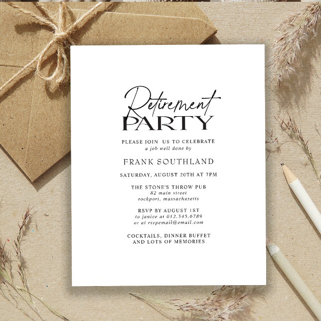 Minimalistisches Party für Schwarz-weiße Altersver (Von Creator hochgeladen)