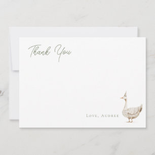 Minimalistisches Party Gänse Geburtstagsflat Dankeskarte