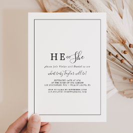 Minimalistisches Party zwischen ihm und ihr Geschl Einladung