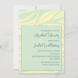 Minimalistisches Pastel-Leaf-Brautparty Einladung