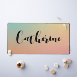 Minimalistisches Pastel-Rainbow-Handschriftzeichen Schreibtischunterlage