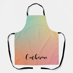 Minimalistisches Pastel-Rainbow-Handschriftzeichen Schürze