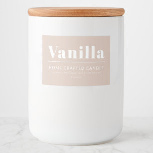 Minimalistisches Personalisiertes Kerzensiegel Lebensmitteletikett