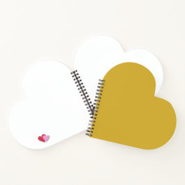 Minimalistisches personalisiertes M goldenes herzf Notizbuch