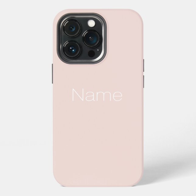 Minimalistisches personalisiertes Monogramm in Bla iPhone Hülle (Hinten)