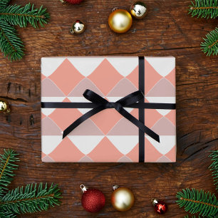 Minimalistisches Pfirsich-Geometrisches Muster Geschenkpapier