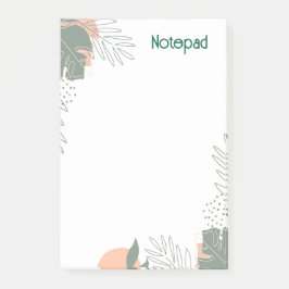 Minimalistisches Pflanzenpapier Notizbuch Post-it Klebezettel