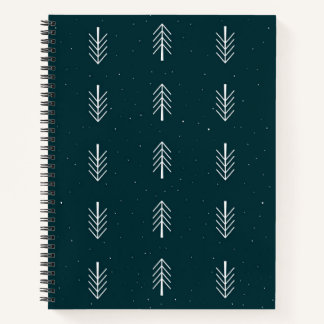 Minimalistisches Pine Leaf Muster Spiral Notebook Notizbuch