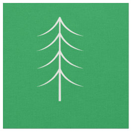 Minimalistisches Pine Tree Green Holiday Fabric Stoff