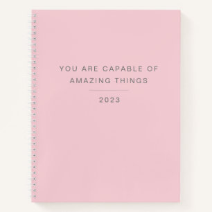 Minimalistisches Pink-Angebot Notizbuch