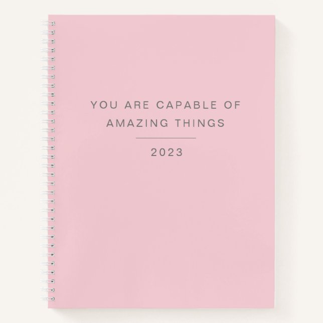 Minimalistisches Pink-Angebot Notizbuch (Vorderseite)