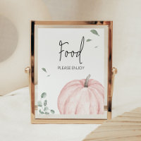 Minimalistisches Pink Pumpkin Baby Dusche
