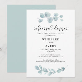 Minimalistisches Probe-Dinner im Aquarell Einladung