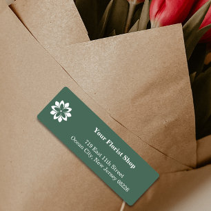 Minimalistisches Produkt "Green Florist Shop" Etiketten