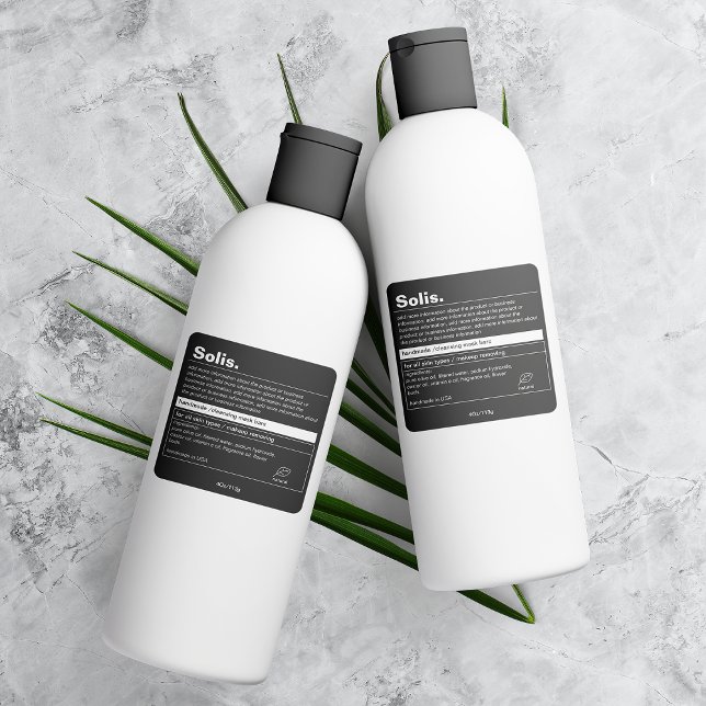 Minimalistisches Produktetikett Quadratischer Aufkleber (Von Creator hochgeladen)