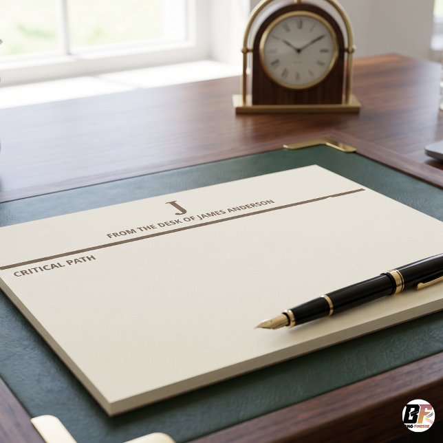 Minimalistisches professionelles Monogramm "Von Sc Notizblock (#OrderNow)