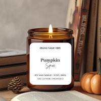 Minimalistisches Pumpkin-Spül-Fall-Kerze-Label