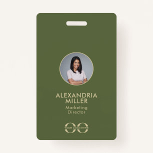 Minimalistisches QR Code Abzeichen für Mitarbeiter Ausweis