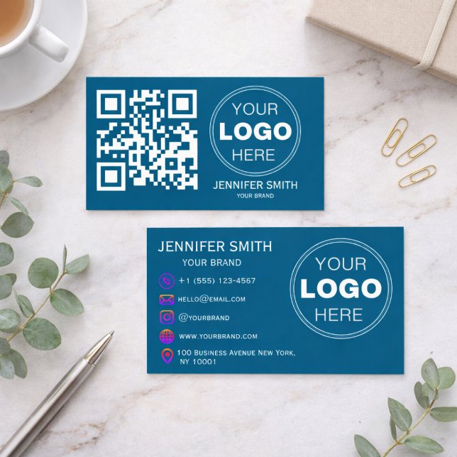 Minimalistisches QR-Code professionelles Design Visitenkarte (Minimalist QR Code Professional Design Business Card
)