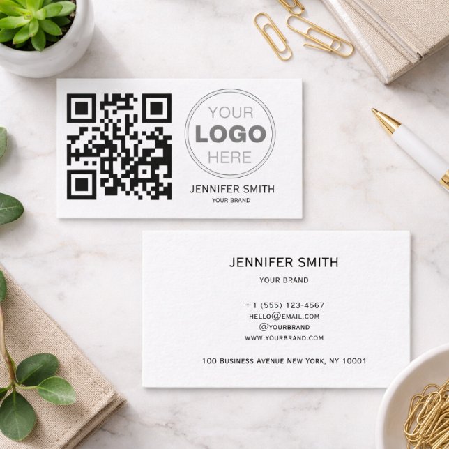 Minimalistisches QR-Code professionelles Design Visitenkarte (Minimalist QR Code Professional Design Business Card
)