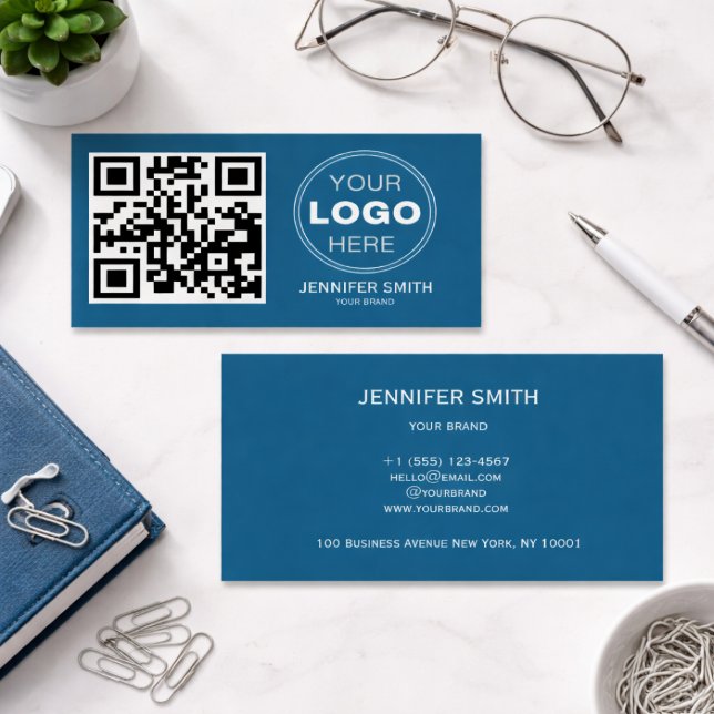 Minimalistisches QR-Code professionelles Design Visitenkarte (Minimalist QR Code Professional Design Business Card
)