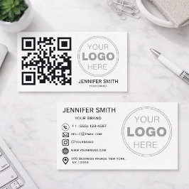 Minimalistisches QR-Code professionelles Design Visitenkarte