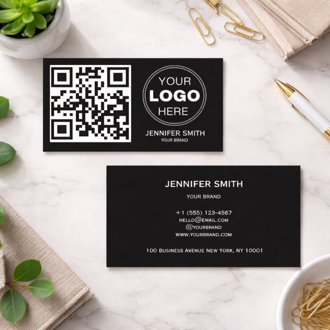 Minimalistisches QR-Code professionelles Design Visitenkarte (Minimalist QR Code Professional Design Business Card
)