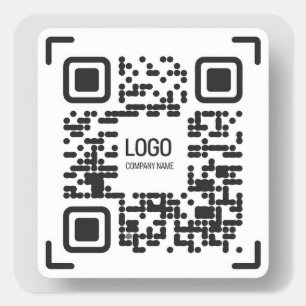 Minimalistisches QR-Code-Stickerdesign für Unterne Quadratischer Aufkleber