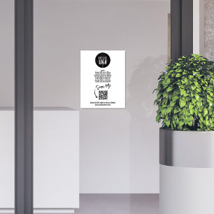 Minimalistisches QR-Codezeichen für Unternehmen Fotodruck