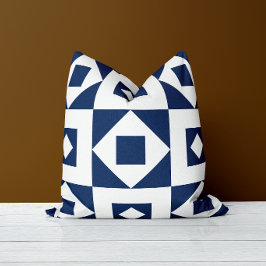 Minimalistisches Quilt-Navy-Throw-Kissen Kissen