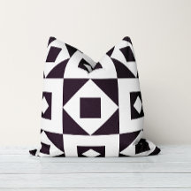 Minimalistisches Quilt-Schwarz-Weiß-Kissen