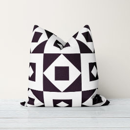 Minimalistisches Quilt-Schwarz-Weiß-Kissen Kissen