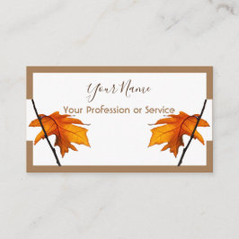 Minimalistisches Rahmendesign mit farbigem Blattwe Visitenkarte