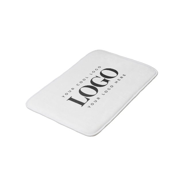 Minimalistisches Rectangle-Logo für Unternehmen Badematte (Schrägansicht)