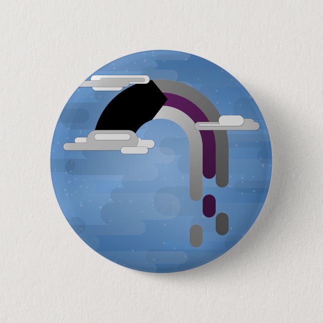 Minimalistisches Regenbogendesign mit Demisexual P Button (Vorderseite)