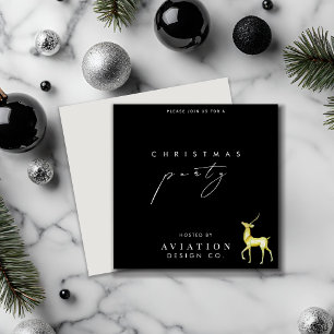 Minimalistisches Rentier Corporate Weihnachtsfest  Einladung