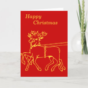 Minimalistisches Rentierdesign für Weihnachten