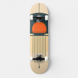 Minimalistisches Retro-Grafikdesign Skateboard
