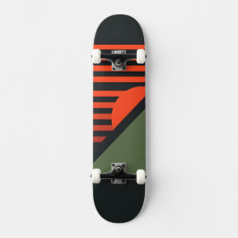 Minimalistisches Retro-Grafikdesign Skateboard