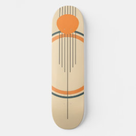 Minimalistisches Retro-Grafikdesign Skateboard