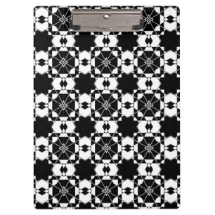 Minimalistisches Retro-Karamuster – monochromes De Klemmbrett