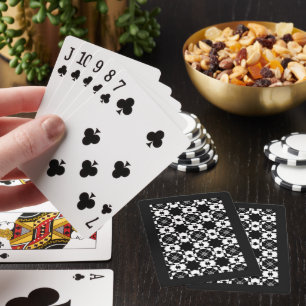 Minimalistisches Retro-Karamuster – monochromes De Spielkarten