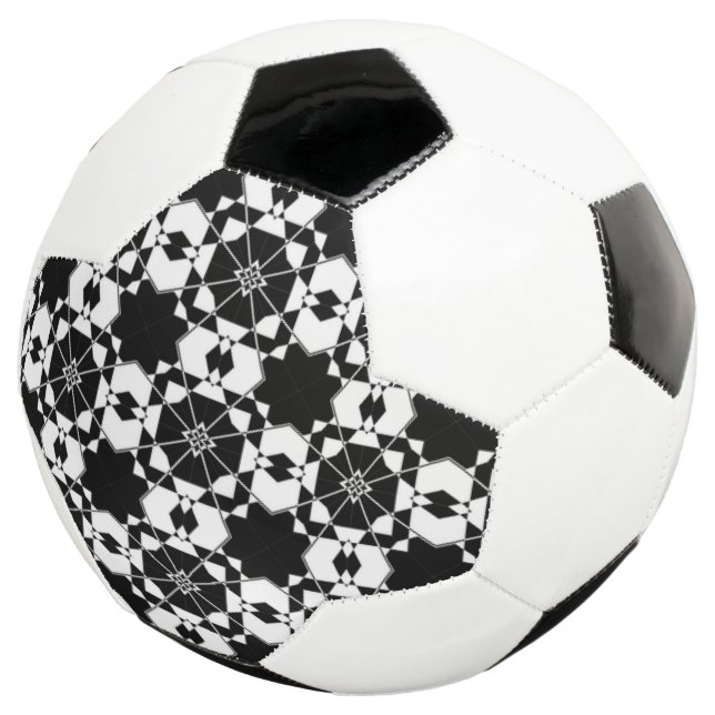 Minimalistisches Retro-Karomuster – monochromes De Fußball (Dreiviertel)
