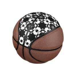 Minimalistisches Retro-Karomuster – monochromes De Mini Basketball