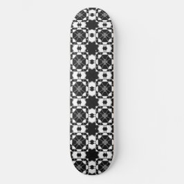 Minimalistisches Retro-Karomuster – monochromes De Skateboard
