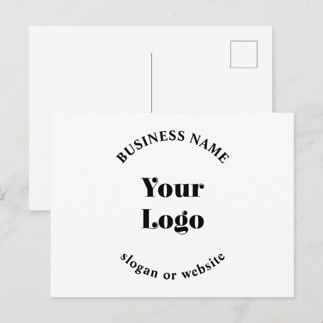 Minimalistisches Retro-Modern-Template für Ihr Log Postkarte (Vorne/Hinten)