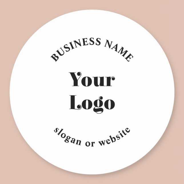 Minimalistisches Retro-Modern-Template für Ihr Log Runder Aufkleber (Von Creator hochgeladen)
